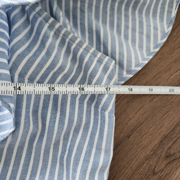 Veronica Beard Ruffle Cold Shoulder Striped Top 10 Cottage Nautical Coastal - Picture 6 of 7